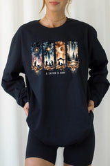 UL240-E3204 Savior Is Born Nativity Graphic Long Sleeve Tee $13.75