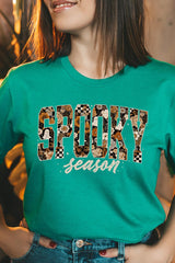 US3001-E3105 Spooky Season Halloween Graphic Tee $12.5