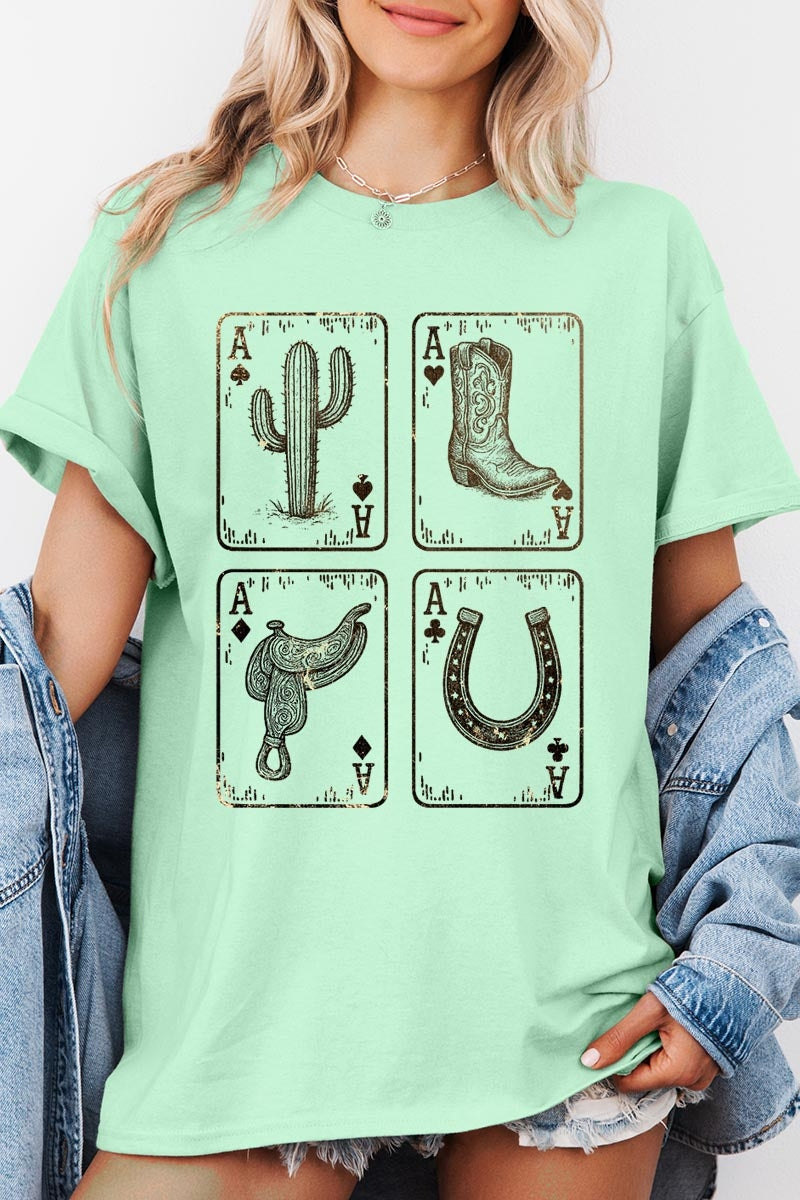 5000P-E3094 Western Cowgirl Card Graphic Plus Heavy Cotton Tee $12.75