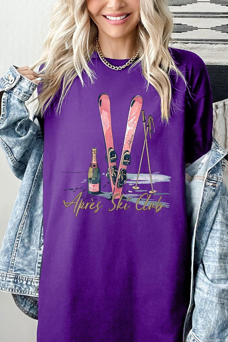 5000-E3187 Apres Ski Club Graphic Heavy Cotton Tee $9