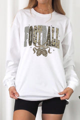 UL240-E3132 Camo Football Graphic Long Sleeve Tee $13.75