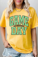 5000P-E3128 Green Gingham Game Day Plus Heavy Cotton Tee $12.75