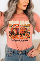 US3001-E3172 Harvest Is Plenty Graphic Tee $12.5