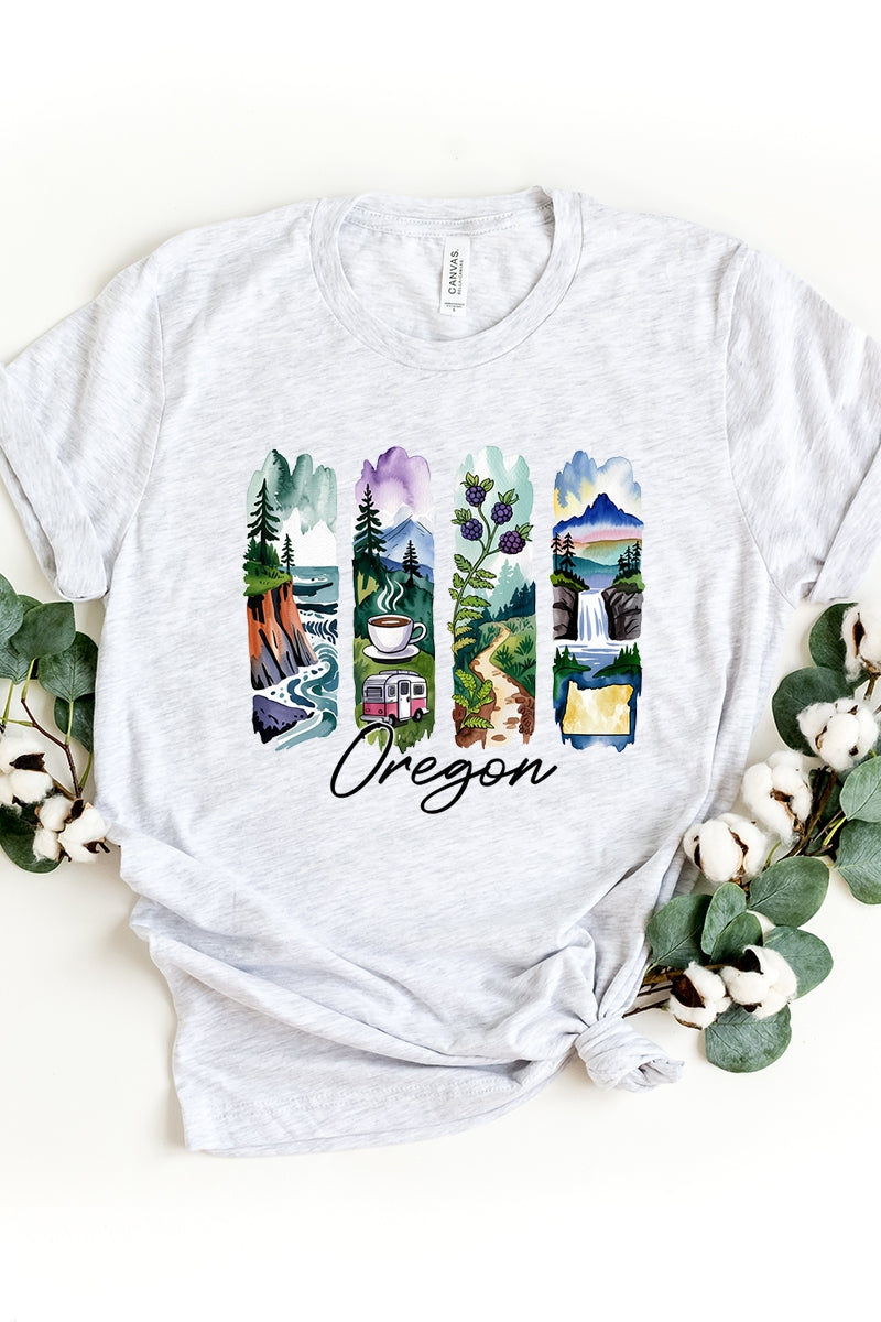 US3001P-E3061OR Oregon State Brushstroke Graphic Plus Tee $16