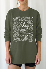 UL240P-E3081 Football Doodles Graphic Plus Long Sleeve Tee $17
