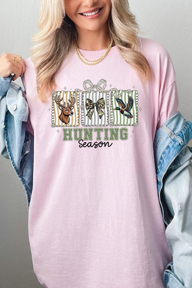 5000-E3192 Deer & Duck Hunting Season Graphic Heavy Cotton Tee $9