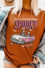 US3001-E3142 Spooky Skeleton Graphic Tee $12.5