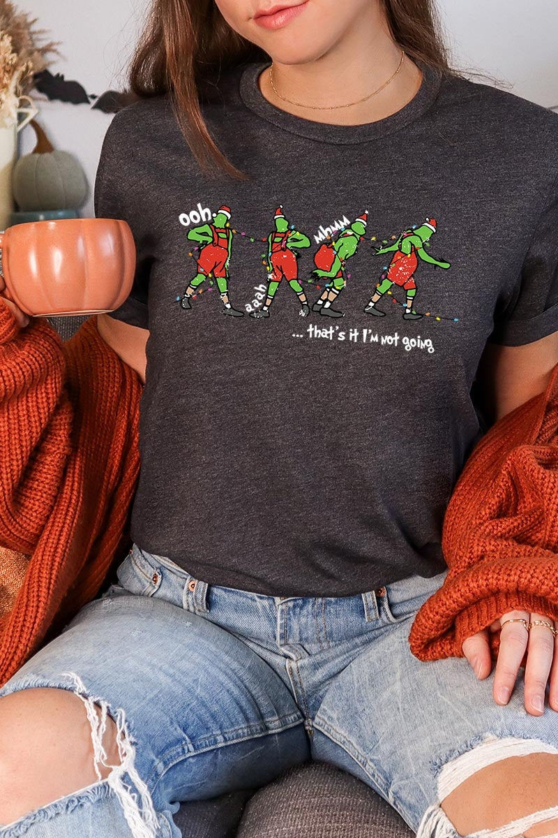 US3001P-E3203 Grinch Dance Funny Christmas Graphic Plus Tee $16