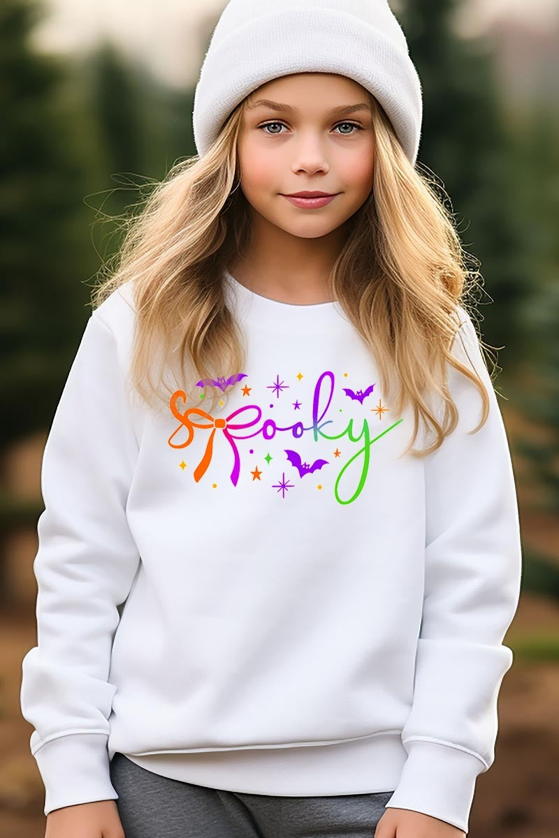 UL180B-E3109Z Spooky Halloween Kids Graphic Sweatshirt $20