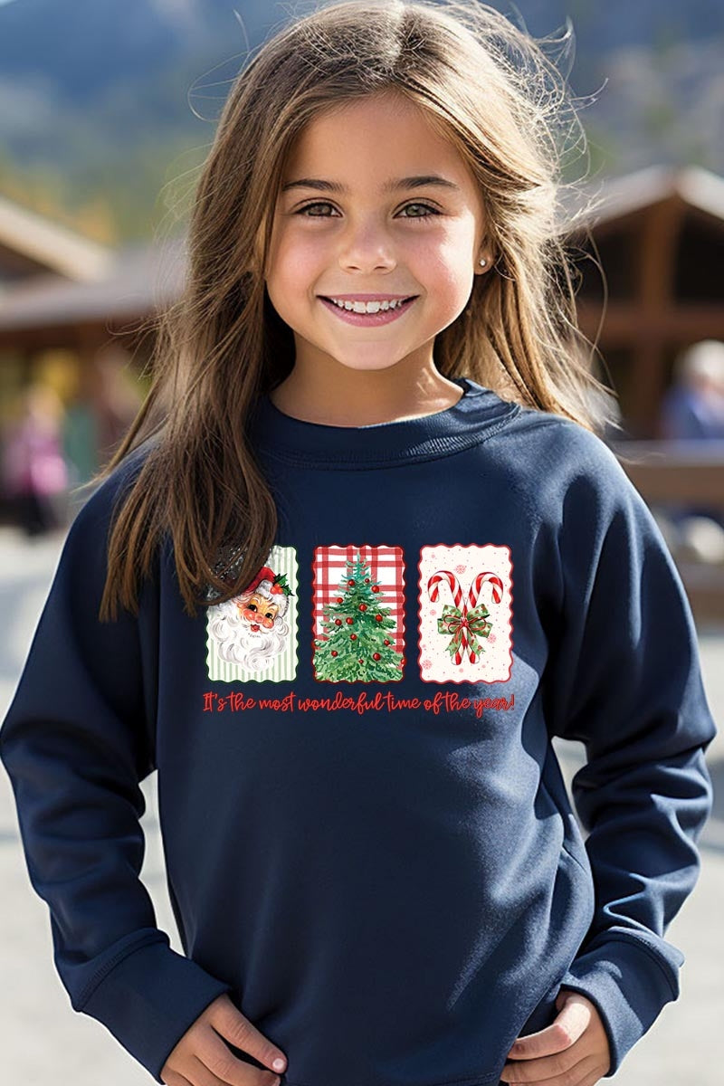 UL180B-E3201Z Most Wonderful Time Kids Graphic Sweatshirt $20
