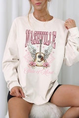 UL240P-E3157 Nashville Rose Graphic Plus Long Sleeve Tee $17