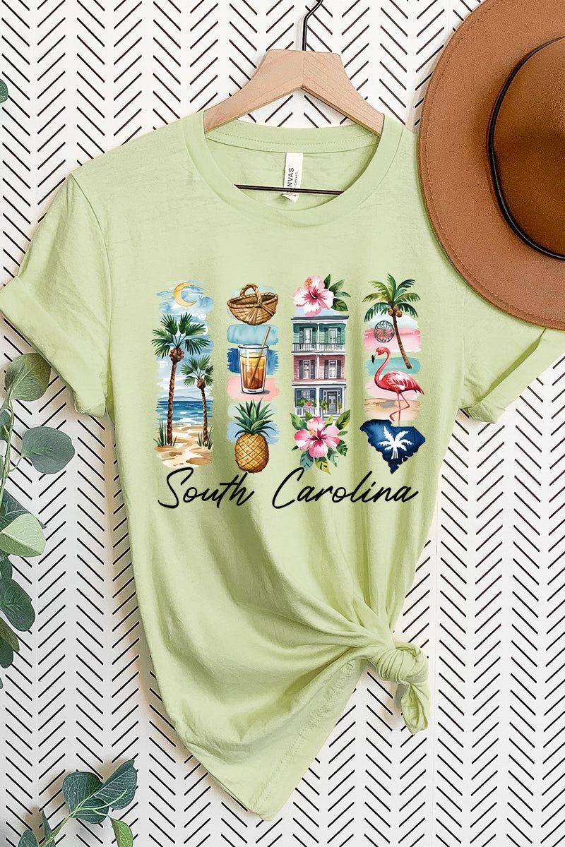 US3001-E3061SC South Carolina State Brushstroke Graphic Tee $12.5