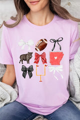 US3001P-E3077 Arkansas Football Graphic Plus Tee $16