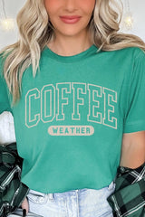 US3001-E3207 Coffee Weather Graphic Tee $12.5