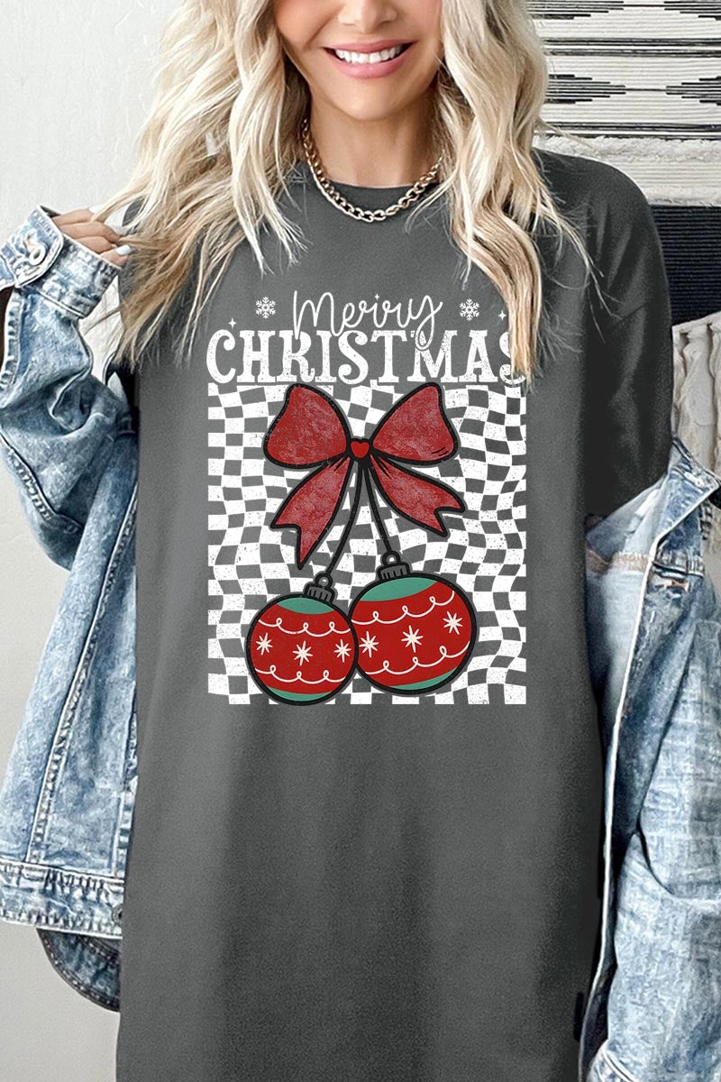 5000-E3196 Cherry Ornament Christmas Graphic Heavy Cotton Tee $9