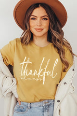 US3001-E3170 Thankful Graphic Tee $12.5
