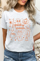 US3001P-E3141 Halloween Doodle Graphic Plus Tee $16