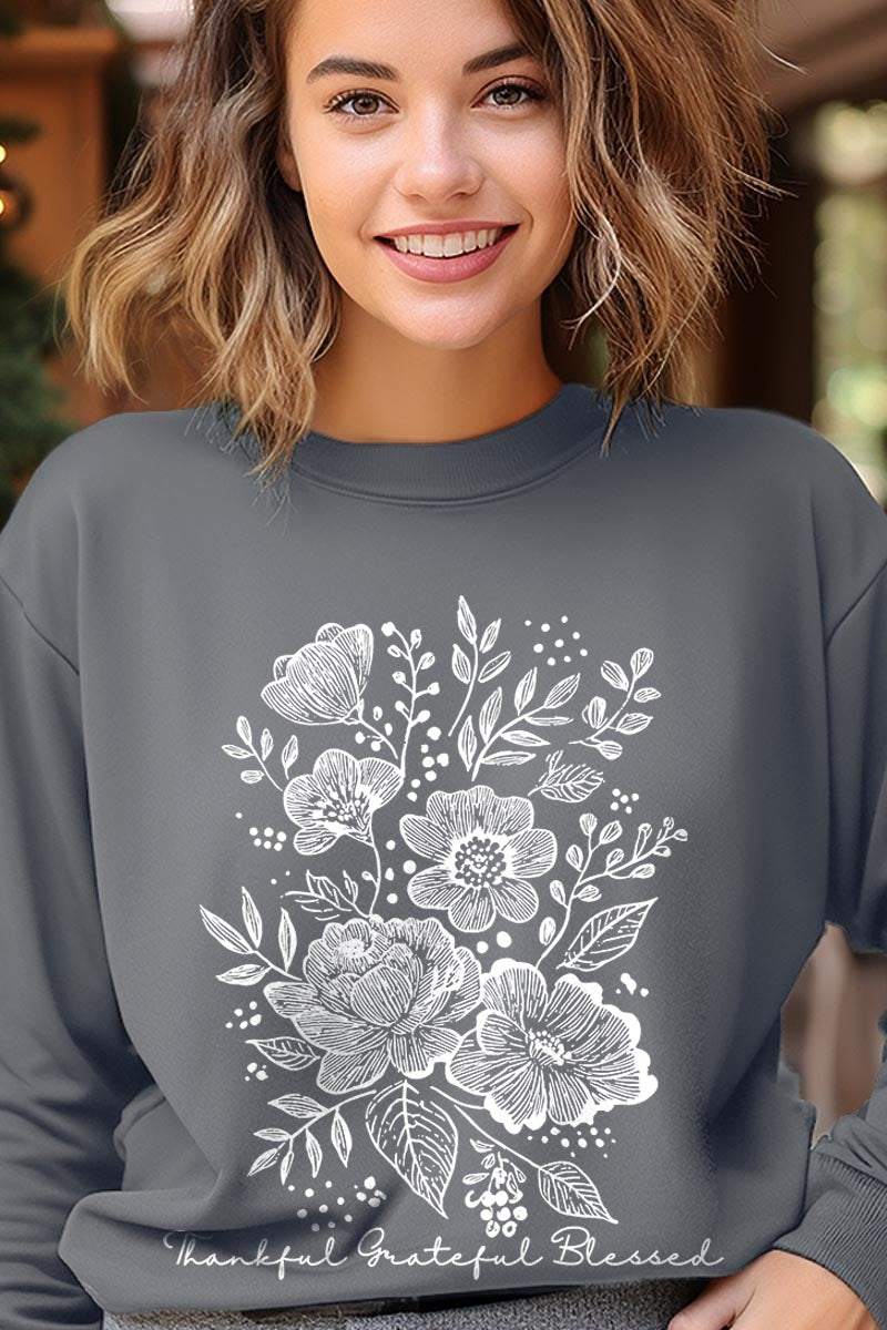 UL180-E3155 Neutral Thanksgiving Graphic Sweatshirt $20