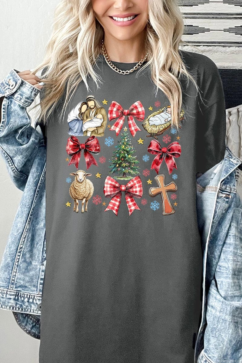 5000-E3219 Nativity Scene Christmas Graphic Heavy Cotton Tee $9