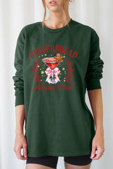 UL240P-E3216 Gingerbread Martini Club Graphic Plus Long Sleeve Tee $17