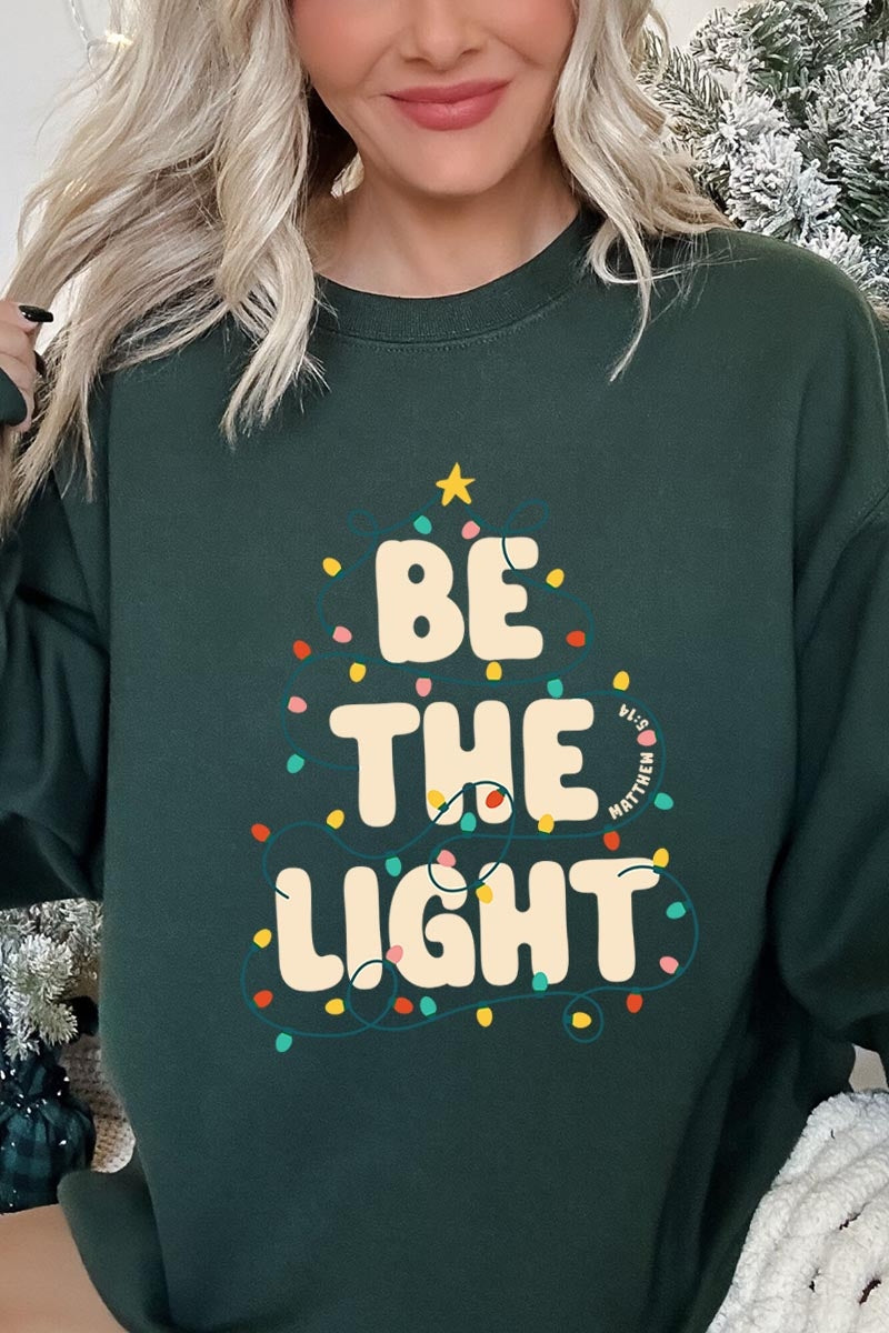 UL180-E3202 Be the Light Christmas Graphic Sweatshirt $20
