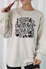 UL240P-E3139 In a World of Witches Graphic Plus Long Sleeve Tee $17