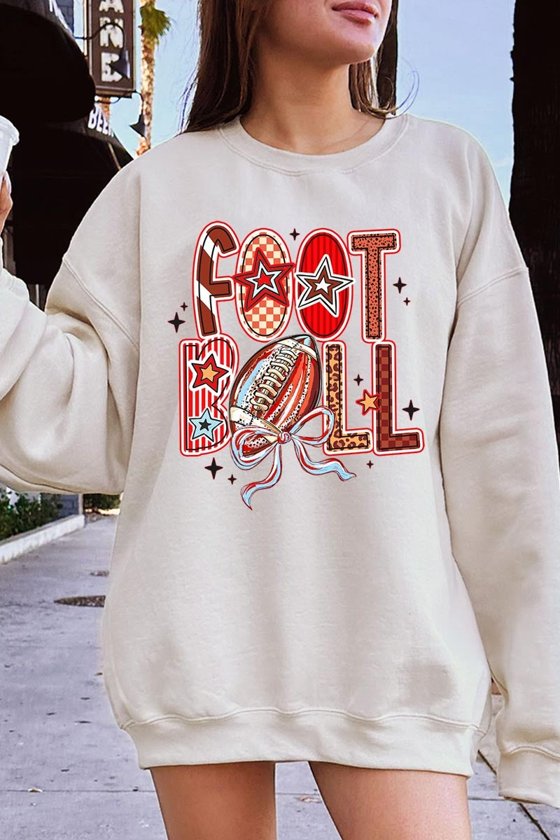 UL180P-E3053 Brushstroke Football Graphic Plus Sweatshirt $25