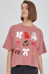 CTS-E3080 Georgia Football Graphic Relaxed Crop Top $11