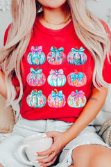 US3001P-E3137 Coquette Pumpkin Graphic Plus Tee $16
