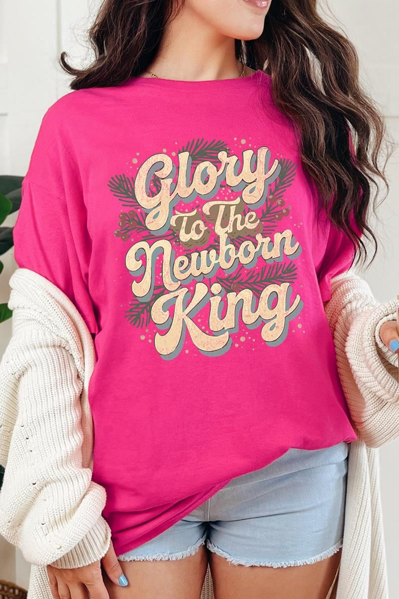 5000P-E3220 Glory to the Newborn King Graphic Plus Heavy Cotton Tee $12.75