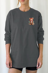 UL240-E3175 Christmas bear Graphic Long Sleeve Tee $13.75