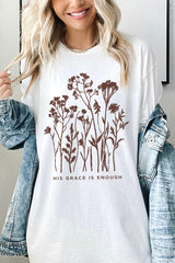 5000-E3146 Christian Wildflower Graphic Heavy Cotton Tee $9