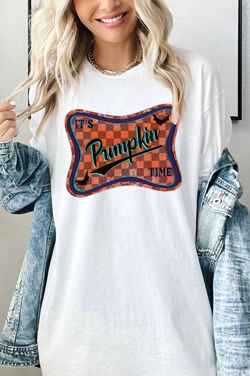 5000P-E3144 Itu2019s pumpkin time Graphic Plus Heavy Cotton Tee $12.75