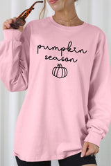 UL240P-E3152 Pumpkin Season Graphic Plus Long Sleeve Tee $17