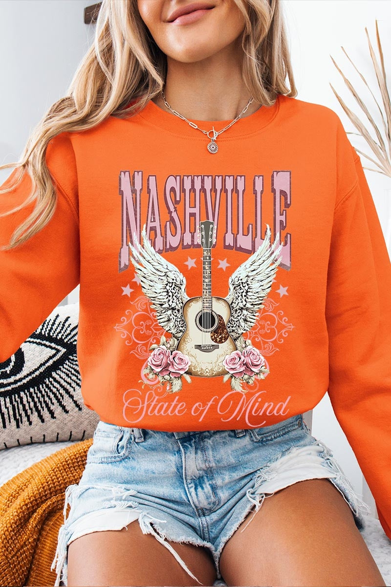 UL180P-E3157 Nashville Rose Graphic Plus Sweatshirt $25