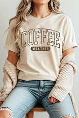 US3001-E3207 Coffee Weather Graphic Tee $12.5