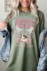 5000P-E3157 Nashville Rose Graphic Plus Heavy Cotton Tee $12.75