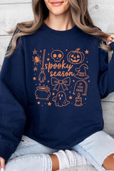 UL180P-E3141 Halloween Doodle Graphic Plus Sweatshirt $25