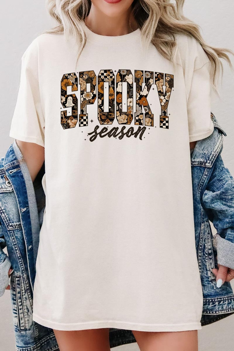 5000P-E3105 Spooky Halloween Graphic Plus Heavy Cotton Tee $12.75