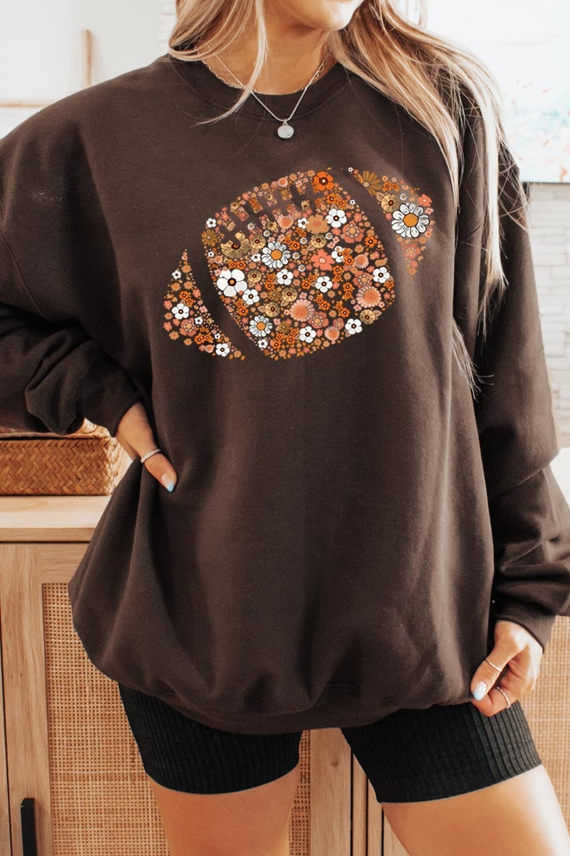 UL180-E3133 Floral Football Graphic Sweatshirt $20