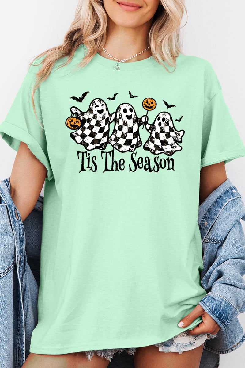 5000P-E3124 Retro Ghosts Graphic Plus Heavy Cotton Tee $12.75