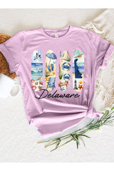 US3001P-E3061DE Delaware State Brushstroke Graphic Plus Tee $16