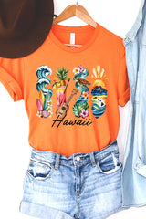 US3001P-E3061HI Hawaii State Brushstroke Graphic Plus Tee $16