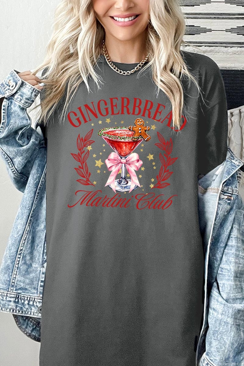 5000P-E3216 Gingerbread Martini Club Graphic Plus Heavy Cotton Tee $12.75