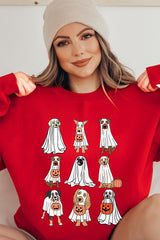 UL180-E3106 Halloween Ghost Dog Graphic Sweatshirt $20