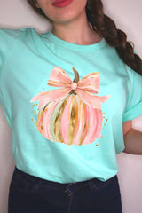 US3001-E3083 Brushstroke Pumpkin Graphic Tee $12.5