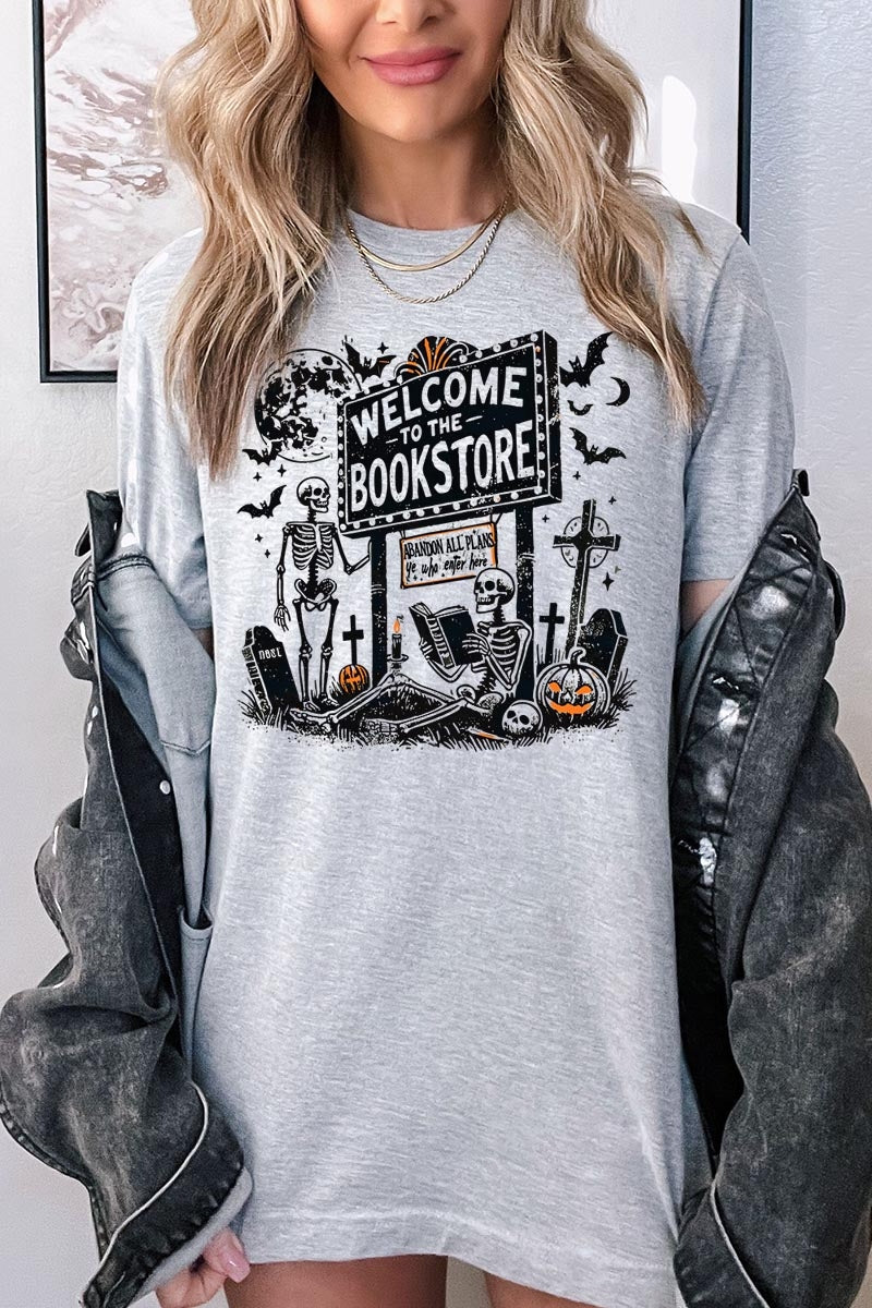 US3001P-E3122 Bookstore Halloween Graphic Plus Tee $16