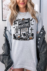 US3001-E3122 Bookstore Halloween Graphic Tee $12.5