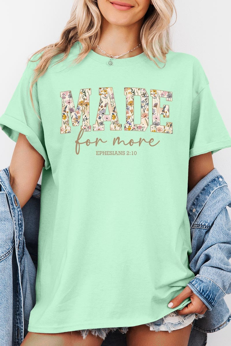 5000P-E3068 Made for More Faith Graphic Plus Heavy Cotton Tee $12.75