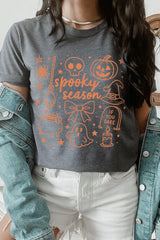 US3001P-E3141 Halloween Doodle Graphic Plus Tee $16